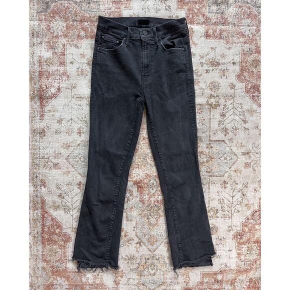 MOTHER Denim - Mother The Insider Crop Ankle Not Guilty Womens Black Jeans Size 25